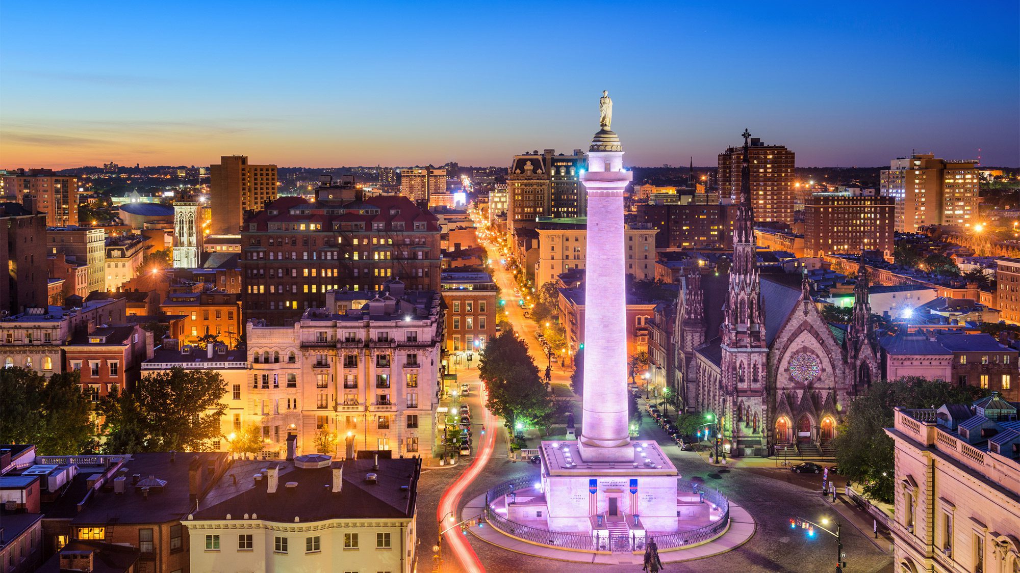 Mount Vernon neighborhood in Baltimore