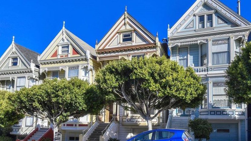 Pink painted lady in San Francisco makeover