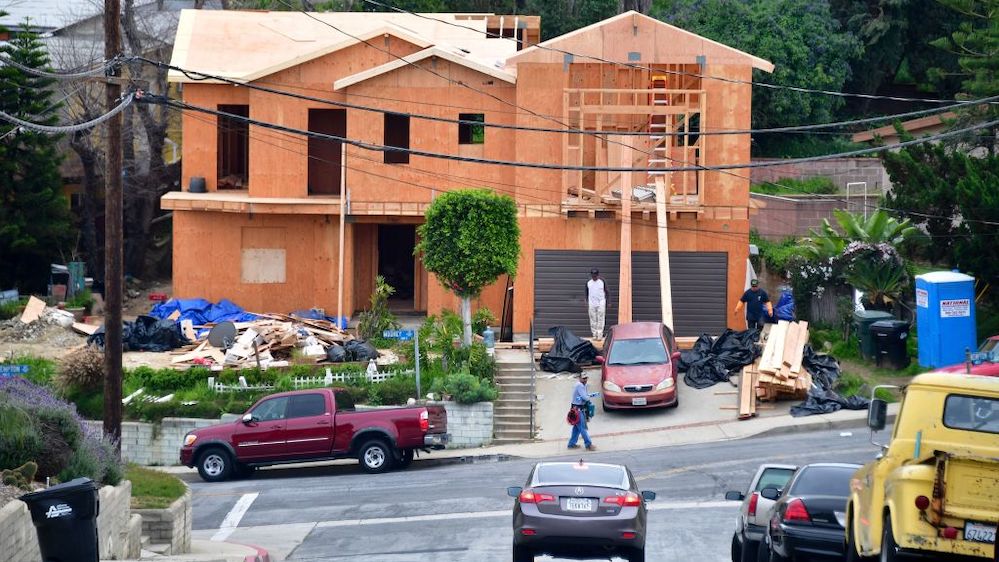 New house being built in Monterey Park, CA