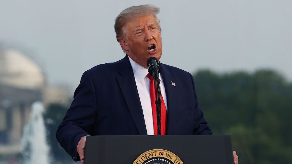 President Trump on the White House lawn