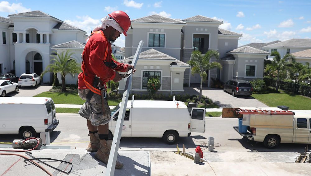 Home construction in Boca Raton, Florida