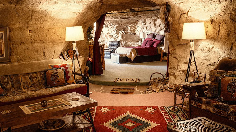 interior of cave home