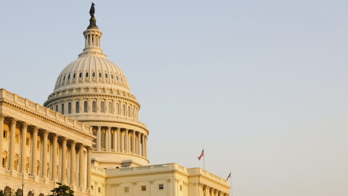 Capitol Building in Washington DC at dusk